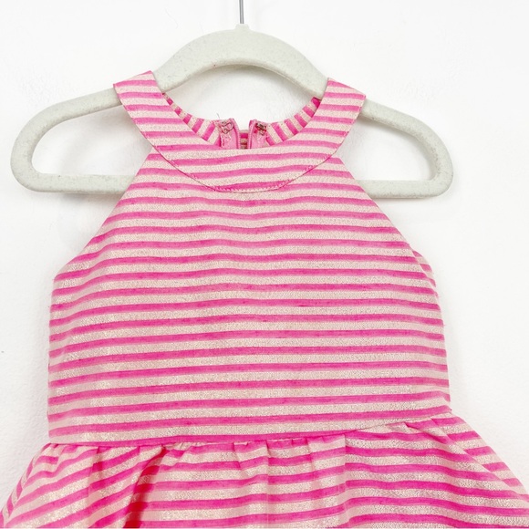 Soprano Pink Stripe Tulle Sleeveless Dress Size 2 - Picture 2 of 9